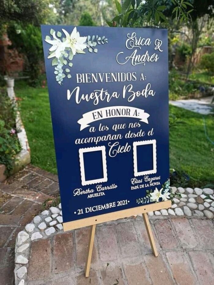 Cartel para boda